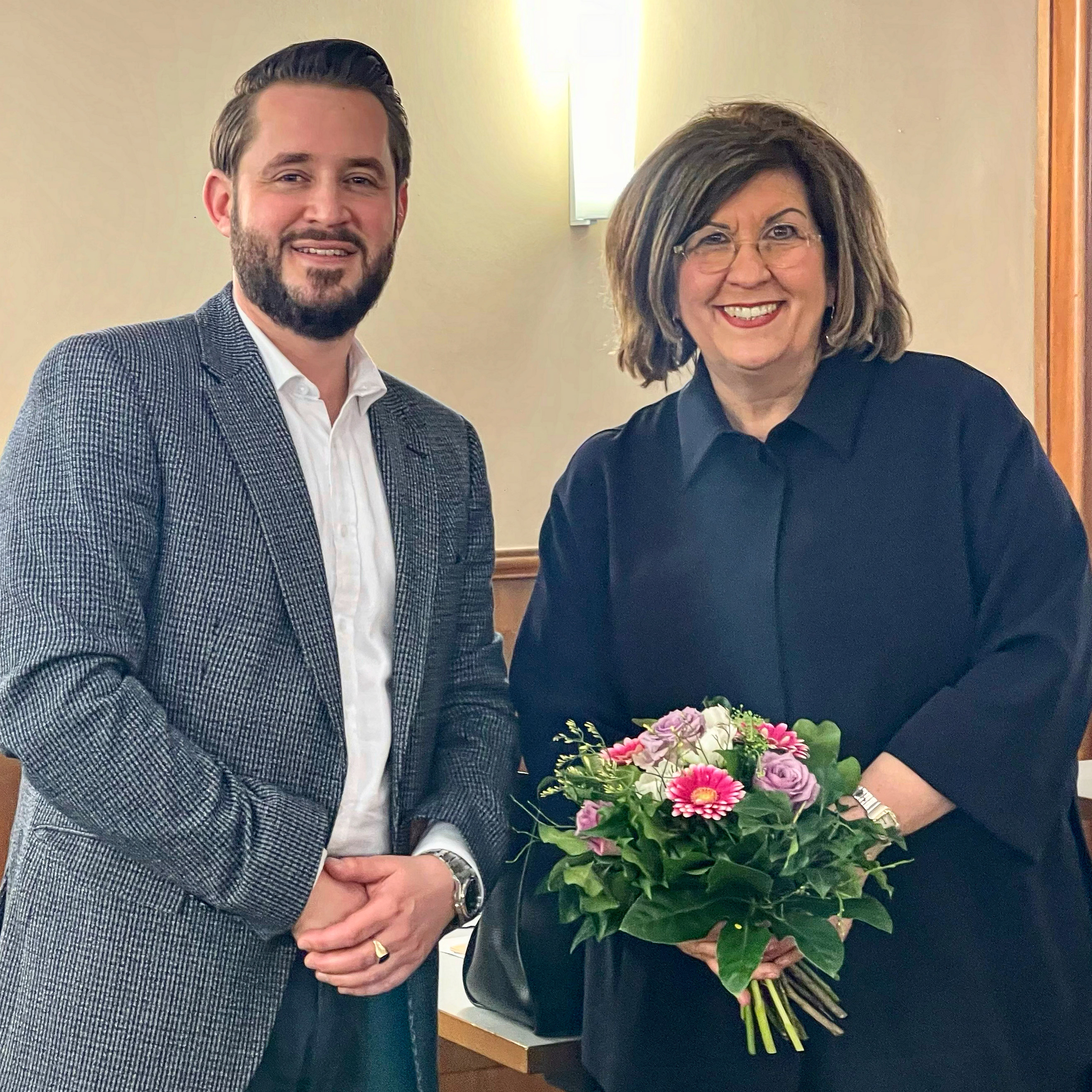 Simon Hertel, Fraktiponsvorsitzender der CDU-Fraktion CW, und Judith Stckler, Vorsteherin der BVV Charlottenburg-Wilmersdorf